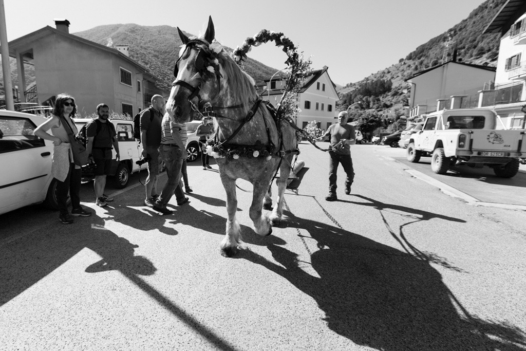 Fotografie scattate durante la Festa Patronale di Sant’Antonio a Scanno, in provincia de L’Aquila, perla incastonata nelle Valle del Sagittario, e più noto come il Borgo dei Fotografi. Tra gli eventi, la caratteristica “Processione dei muli e delle travi” e quella a cui prendono parte tutti i bambini: “Processione delle pagnottelle e delle travi” con i cestini pieni di rose.